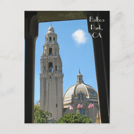 Balboa Park, CA Briefkaart (Voorkant)