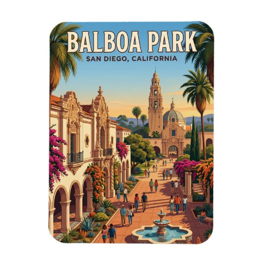 Balboa Park Californië Magneet (Verticaal)