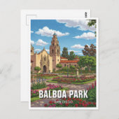 Balboa Park San Diego CA Reizen Briefkaart (Voorkant / Achterkant)