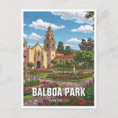 Balboa Park San Diego CA Reizen Briefkaart (Voorkant)