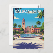 Balboa Park San Diego CA Travel Briefkaart (Voorkant / Achterkant)