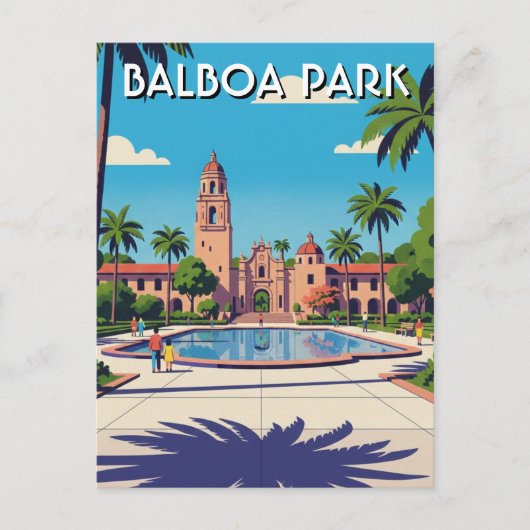 Balboa Park San Diego CA Travel Briefkaart (Voorkant)