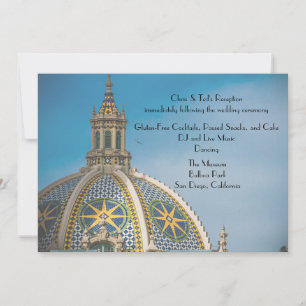 Balboa Park San Diego Mosaic Dome Reception Menu Kaart