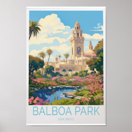 Balboa Park Travel Poster - San Diego, Californië