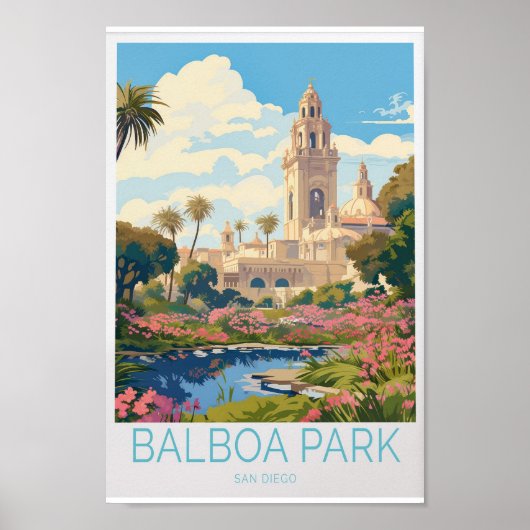 Balboa Park Travel Poster - San Diego, Californië (Voorkant)