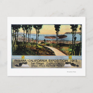 Balboa Park Uitzicht City, Panama-CA Expo Briefkaart