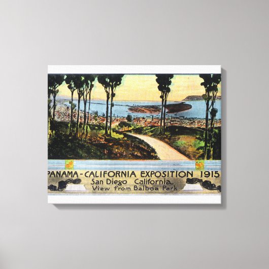 Balboa Park Uitzicht City, Panama-CA Expo Canvas Afdruk (Voorkant)