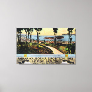 Balboa Park Uitzicht City, Panama-CA Expo Canvas Afdruk