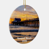 Balboa Pier 2 van Newport ronde Keramisch Ornament (Rechts)