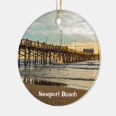 Balboa Pier 2 van Newport ronde Keramisch Ornament (Links)