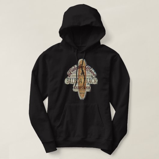 Balboa-strandsurfen op  Surf met drukweerstand Hoodie (Design voorkant)