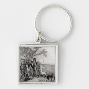 Balboa's eerste zicht op de Stille Oceaan Sleutelhanger