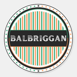 Balbriggan City Pride Embleem – Ierse identiteit Ronde Sticker