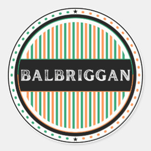 Balbriggan City Pride Embleem – Ierse identiteit Ronde Sticker