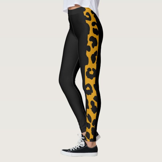 Balck And Gold Leopard Safari Pattern Leggings (Links)