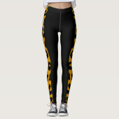 Balck And Gold Leopard Safari Pattern Leggings (Voorkant)
