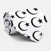 Balck Crescent & Star.png Stropdas (Opgerold)