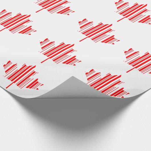 BALCODE CANADA-VLAG-streepjescode Cadeaupapier (Hoek)