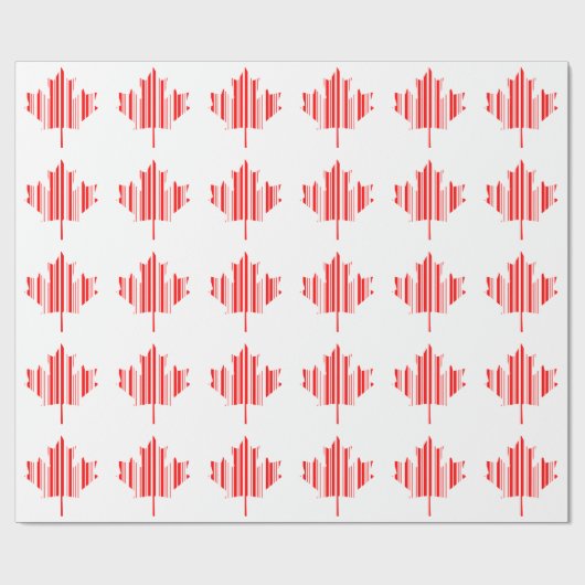 BALCODE CANADA-VLAG-streepjescode Cadeaupapier (Vlak)