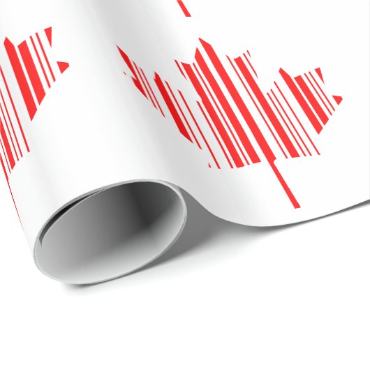 BALCODE CANADA-VLAG-streepjescode Cadeaupapier (Rol Hoek)