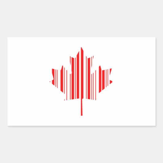 BALCODE CANADA-VLAG-streepjescode Rechthoekige Sticker (Voorkant)