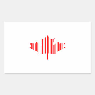 BALCODE CANADA-VLAG-streepjescode Rechthoekige Sticker