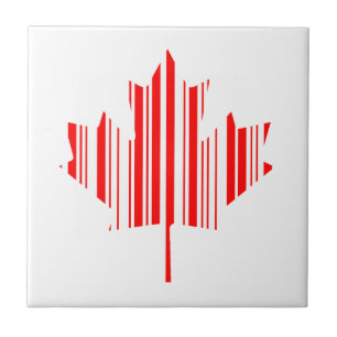 BALCODE CANADA-VLAG-streepjescode Tegeltje