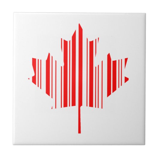 BALCODE CANADA-VLAG-streepjescode Tegeltje (Voorkant)