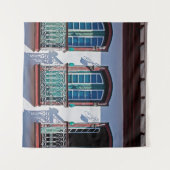 Balconieën op de gevel in Diamantina, Minas Gerais Wandkleed (Voorkant (horizontaal))