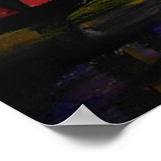 Balcony bij Night Value Poster Paper (Matte) (Hoek)