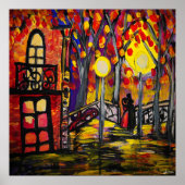 Balcony bij Night Value Poster Paper (Matte) (Voorkant)