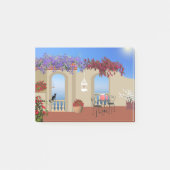 Balcony Buiten Flowers Table Tranquility Seaside. Post-it® Notes (Voorkant)