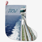 Balcony Row Monogrammed Grote Kerstsok (Voorkant)