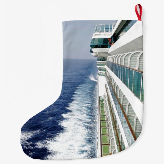 Balcony Row Monogrammed Grote Kerstsok (Achterkant)