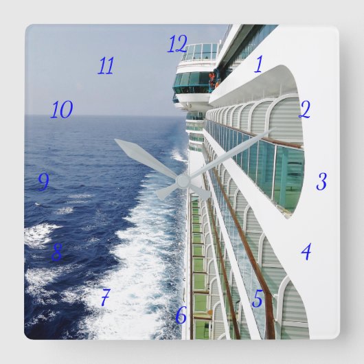 Balcony Row-tijd Vierkante Klok (Voorkant)