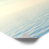 Bald-adelaar die op de oceaan naar de maan vliegt poster (Hoek)