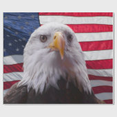 Bald-adelaar en -vlag cadeaupapier (Vlak)