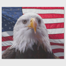 Bald-adelaar en -vlag cadeaupapier