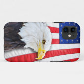 Bald-adelaar en -vlag Case-Mate iPhone case (Achterkant (horizontaal))