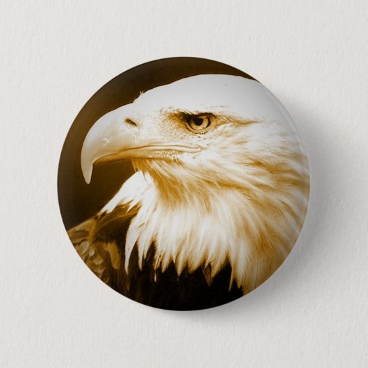 Bald American Eagle Eye Ronde Button 5,7 Cm (Voorkant)