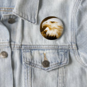 Bald American Eagle Eye Ronde Button 5,7 Cm (In situ)