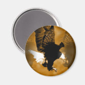 Bald American Eagle in Flight Magneet (Voorkant / Achterkant)