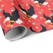 Bald American Eagle Kerstverlichting Feestelijke K Cadeaupapier (Rol Hoek)