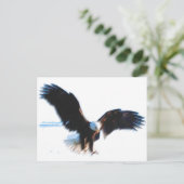 Bald American Eagle Landing Briefkaart (Staand voorkant)