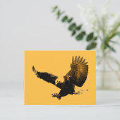 Bald American Eagle Landing Briefkaart (Staand voorkant)