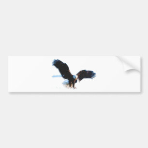 Bald American Eagle Landing Bumpersticker