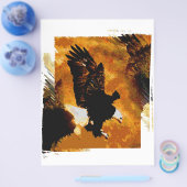 Bald American Eagle Landing Flyer (Enkel)