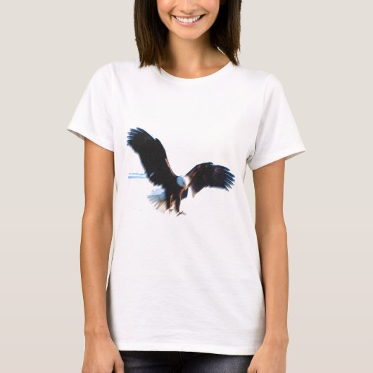 Bald American Eagle Landing T-shirt (Voorkant)