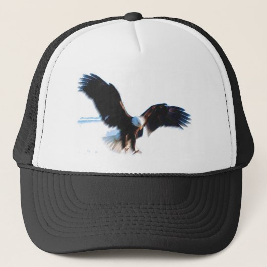 Bald American Eagle Landing Trucker Pet (Voorkant)