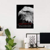 Bald American Eagle Leadership Poster (Thuiskantoor)
